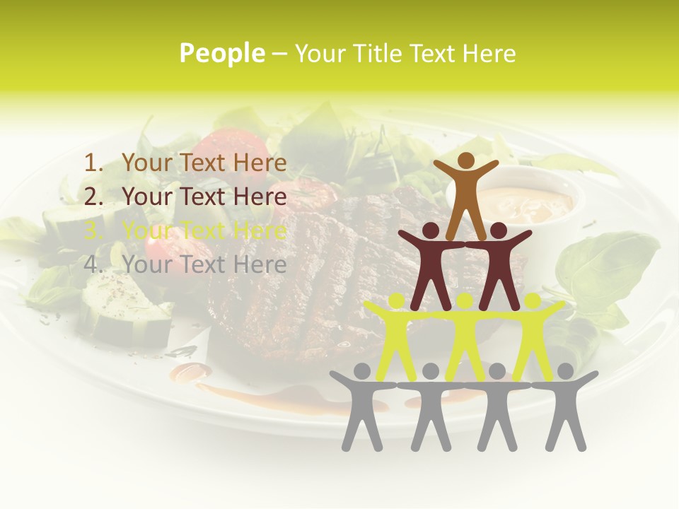 Cooked Fillet Vegetable PowerPoint Template