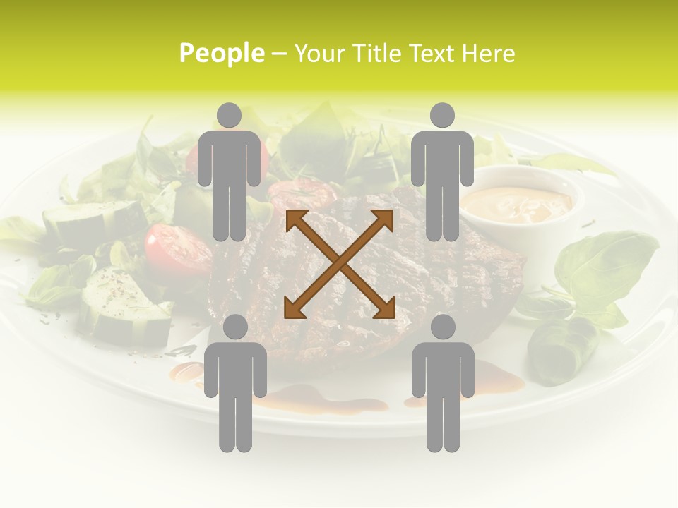 Cooked Fillet Vegetable PowerPoint Template