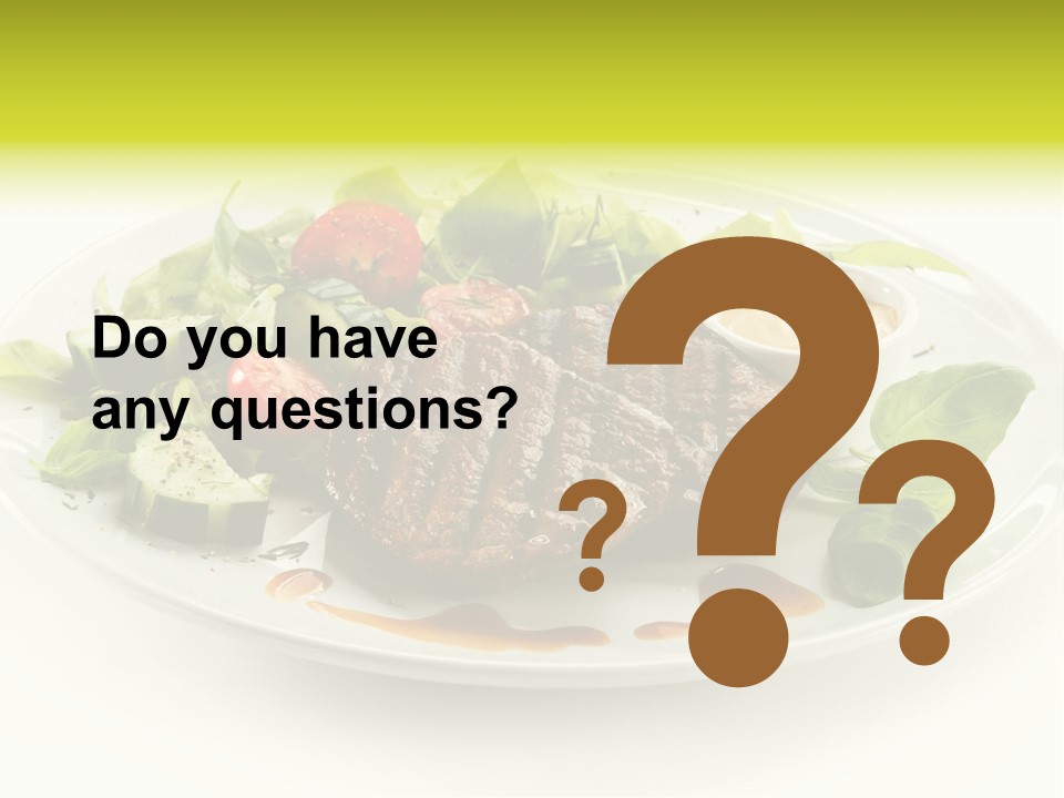 Cooked Fillet Vegetable PowerPoint Template