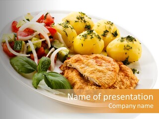 White Tomato Fillet PowerPoint Template