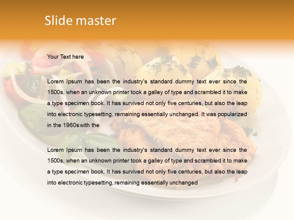 White Tomato Fillet PowerPoint Template