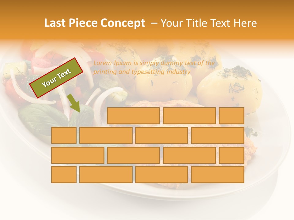 White Tomato Fillet PowerPoint Template