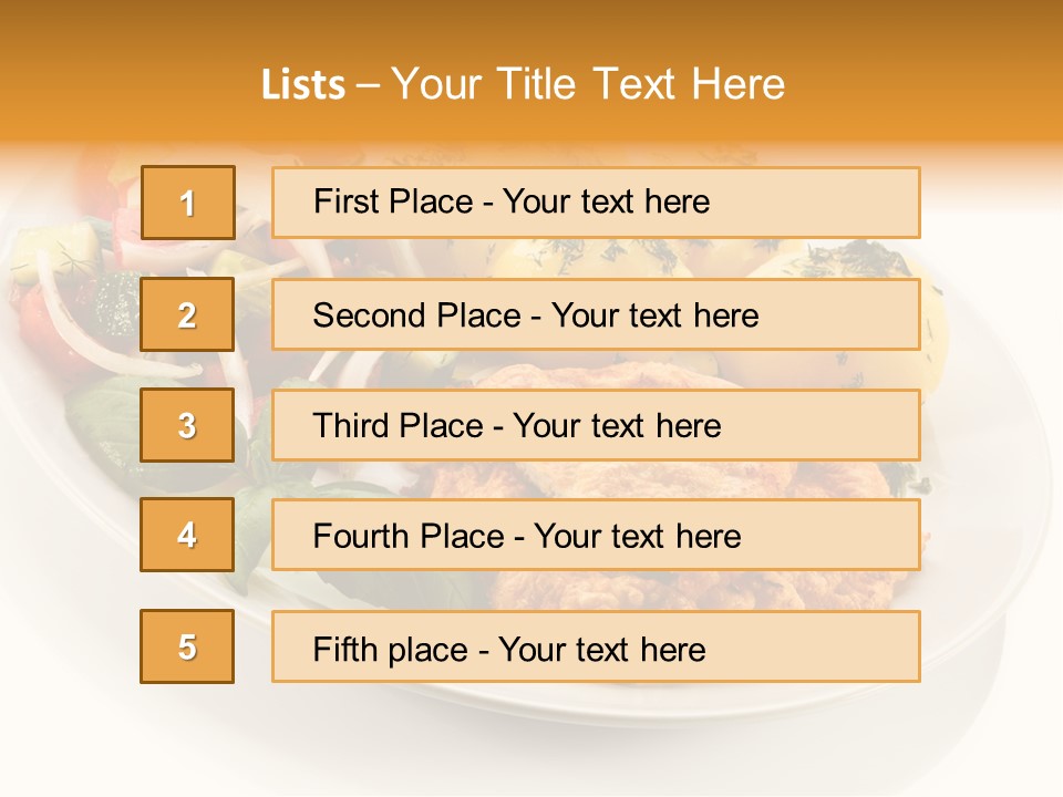 White Tomato Fillet PowerPoint Template