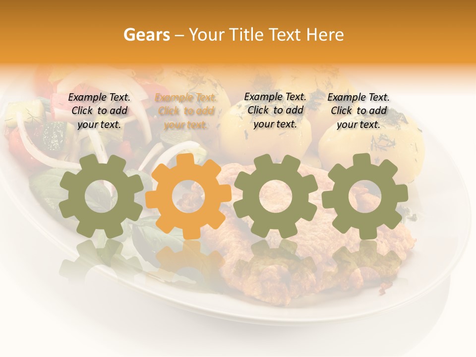 White Tomato Fillet PowerPoint Template