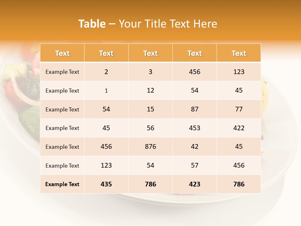White Tomato Fillet PowerPoint Template