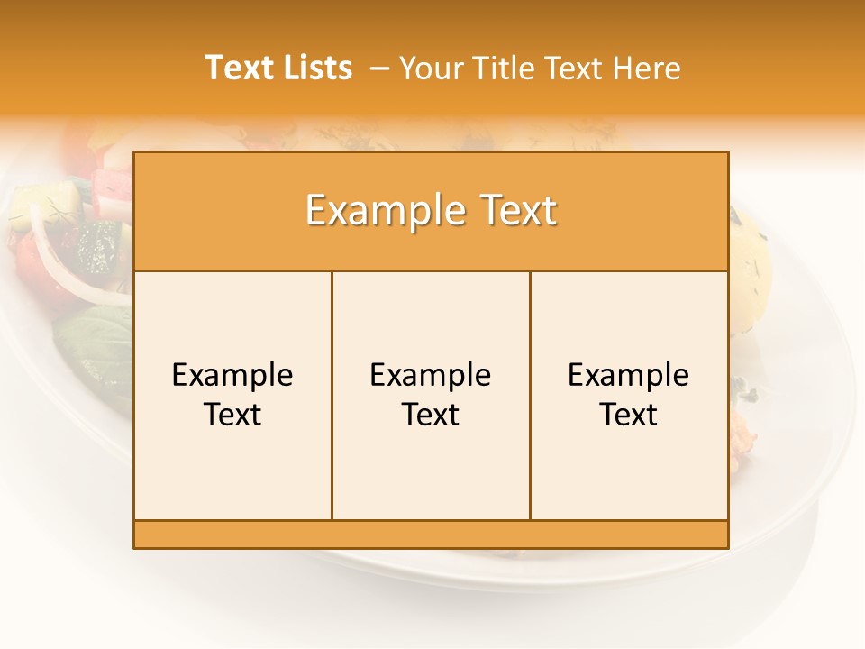 White Tomato Fillet PowerPoint Template