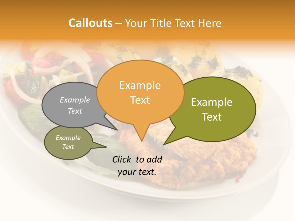 White Tomato Fillet PowerPoint Template