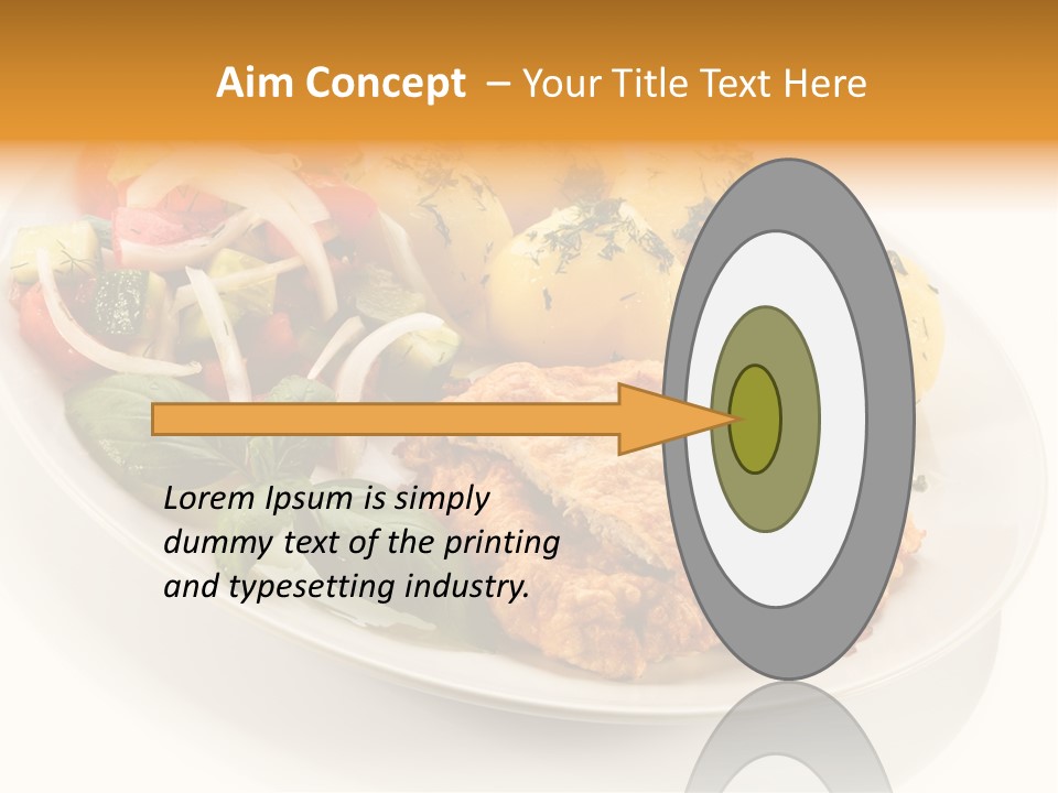 White Tomato Fillet PowerPoint Template