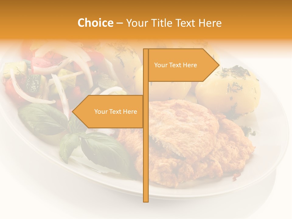 White Tomato Fillet PowerPoint Template