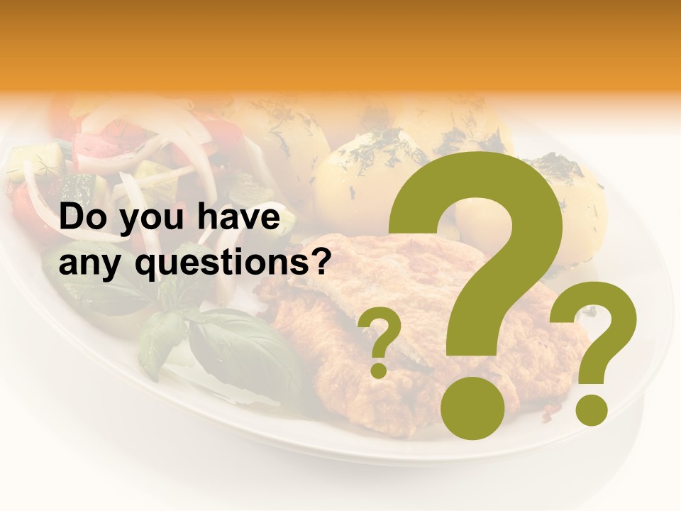 White Tomato Fillet PowerPoint Template