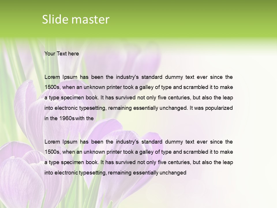 Feminine Plant Floral PowerPoint Template