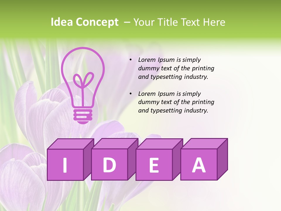 Feminine Plant Floral PowerPoint Template