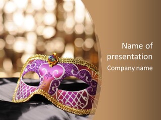 Space Masquerade Accessory PowerPoint Template