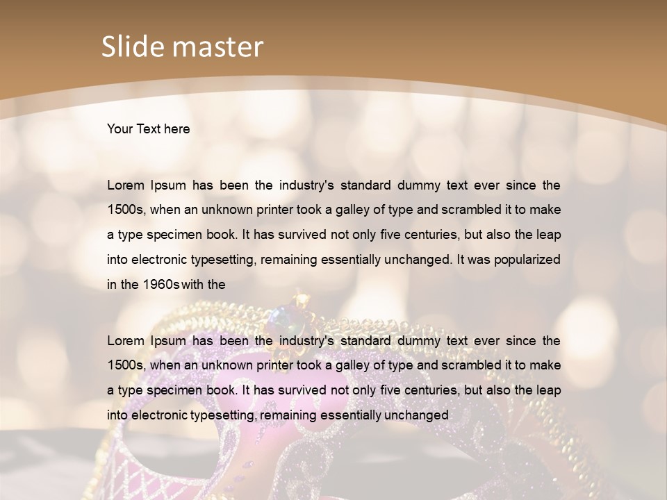 Space Masquerade Accessory PowerPoint Template