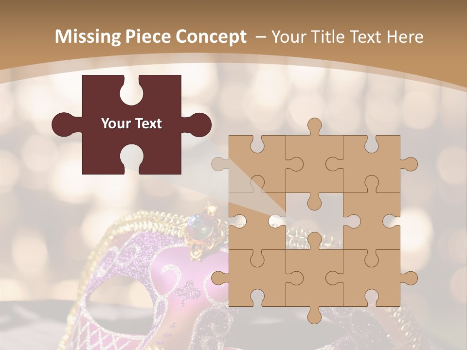 Space Masquerade Accessory PowerPoint Template