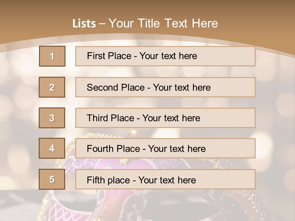 Space Masquerade Accessory PowerPoint Template