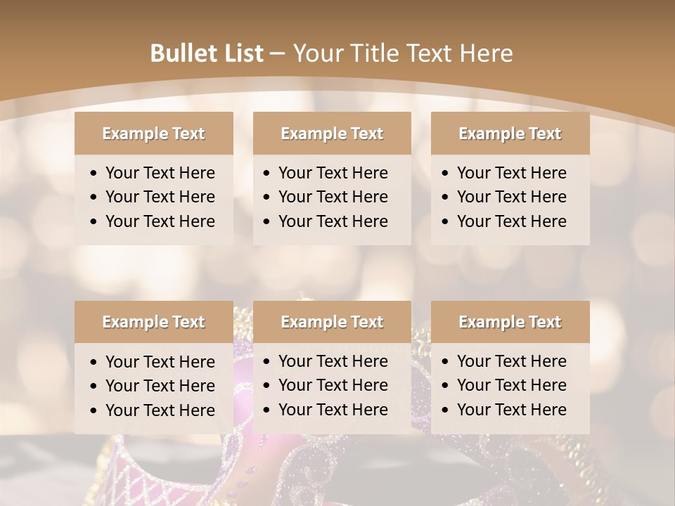 Space Masquerade Accessory PowerPoint Template