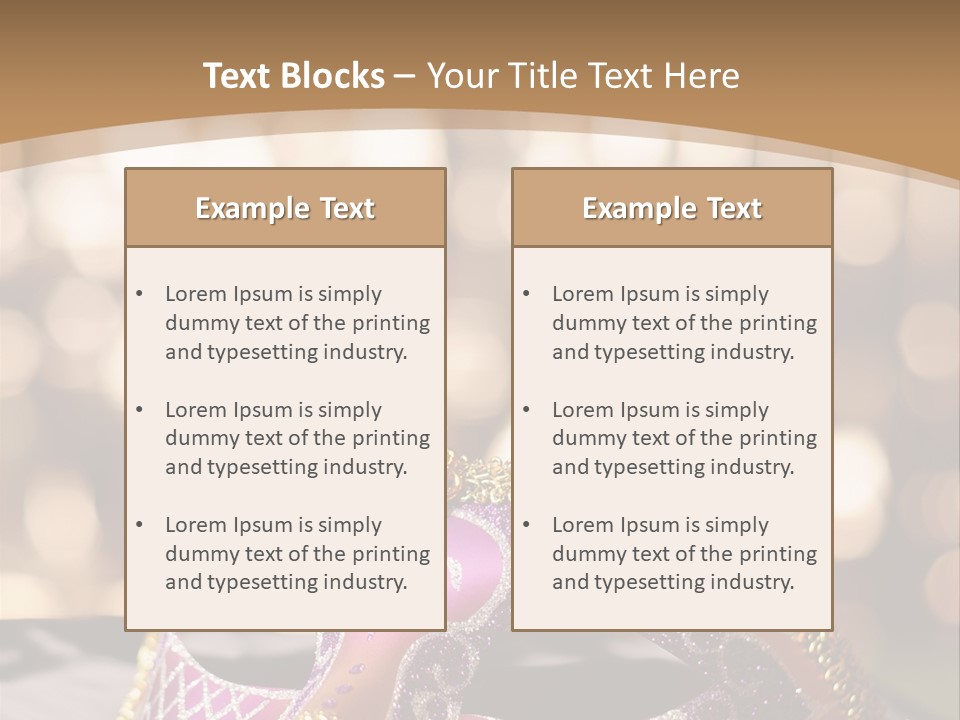 Space Masquerade Accessory PowerPoint Template