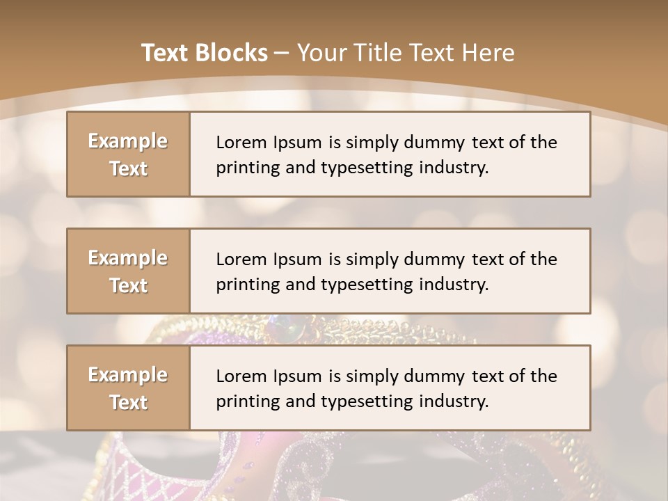 Space Masquerade Accessory PowerPoint Template