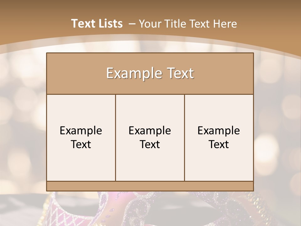 Space Masquerade Accessory PowerPoint Template