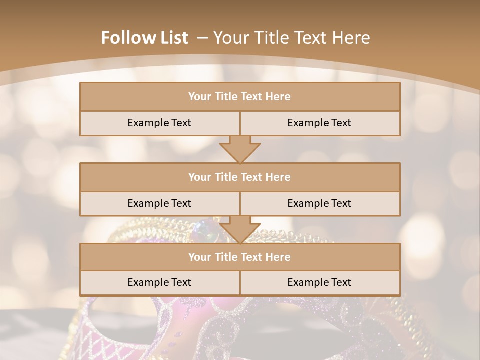 Space Masquerade Accessory PowerPoint Template