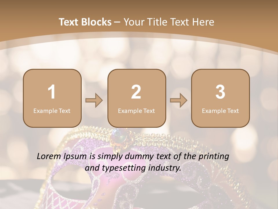 Space Masquerade Accessory PowerPoint Template