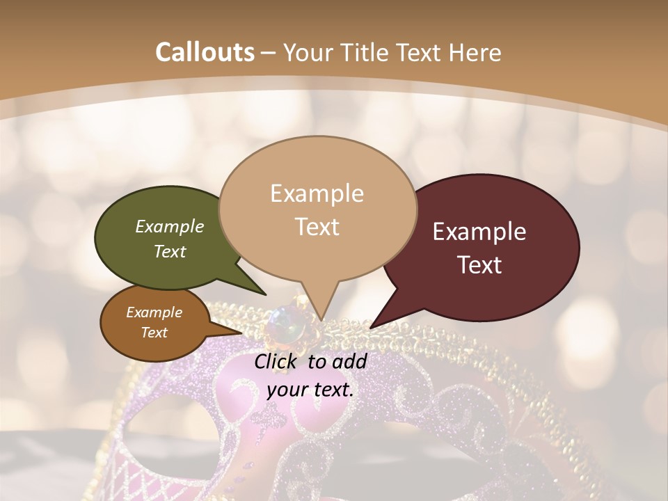 Space Masquerade Accessory PowerPoint Template