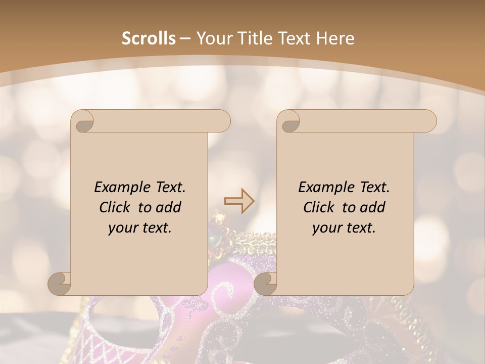 Space Masquerade Accessory PowerPoint Template