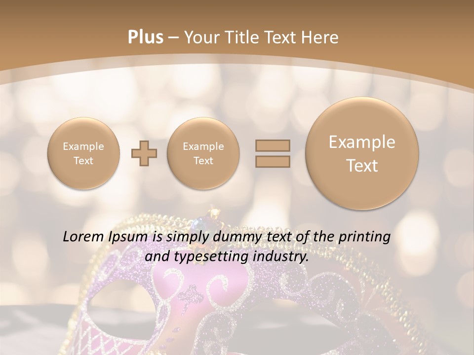 Space Masquerade Accessory PowerPoint Template