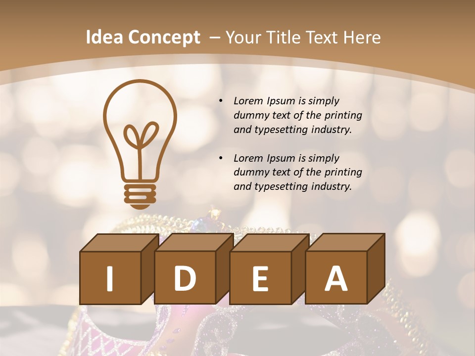 Space Masquerade Accessory PowerPoint Template