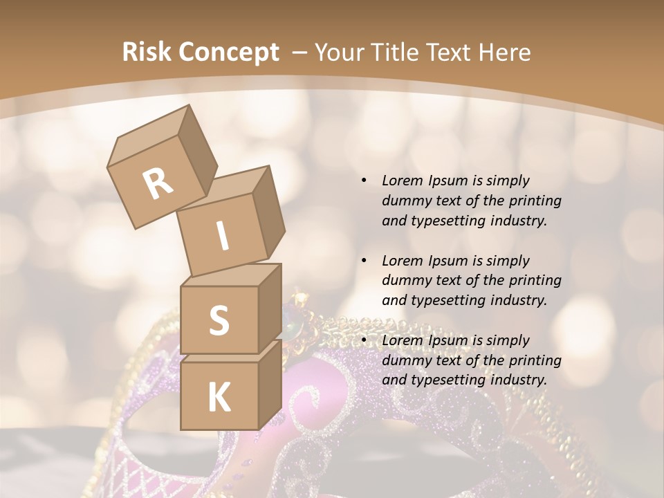 Space Masquerade Accessory PowerPoint Template