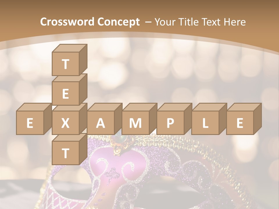 Space Masquerade Accessory PowerPoint Template