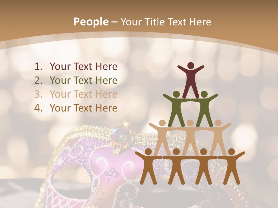 Space Masquerade Accessory PowerPoint Template