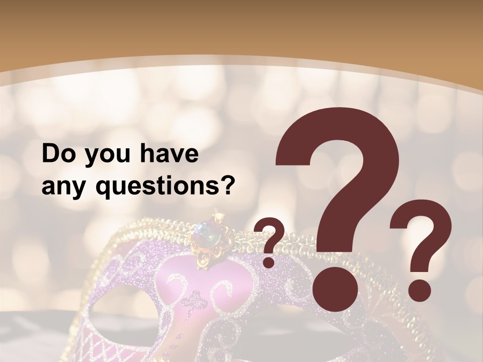 Space Masquerade Accessory PowerPoint Template