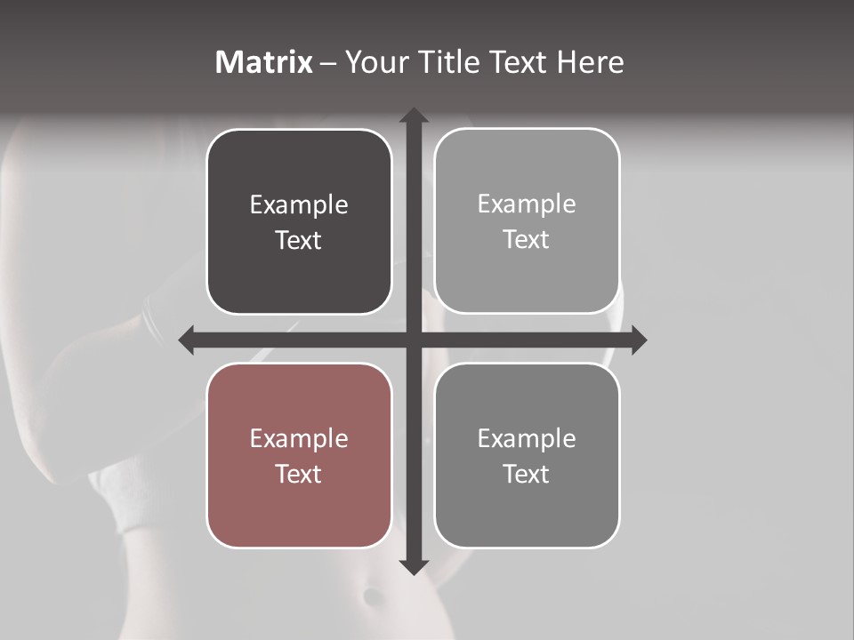 Copy Space Girl Horizontal PowerPoint Template