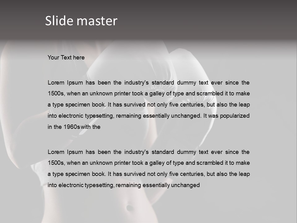 Copy Space Girl Horizontal PowerPoint Template