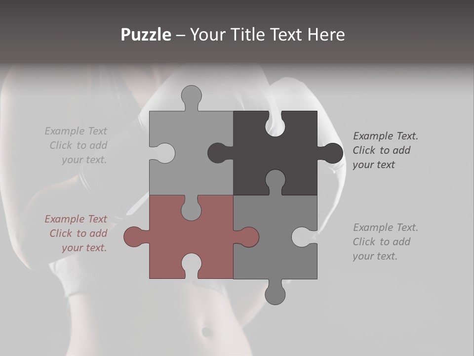 Copy Space Girl Horizontal PowerPoint Template