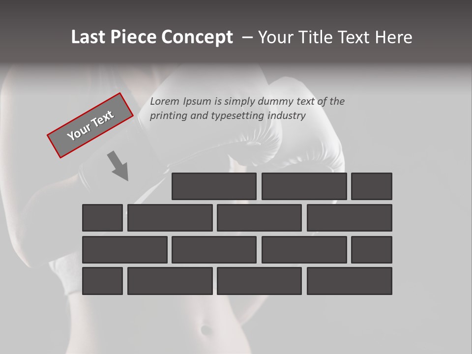 Copy Space Girl Horizontal PowerPoint Template