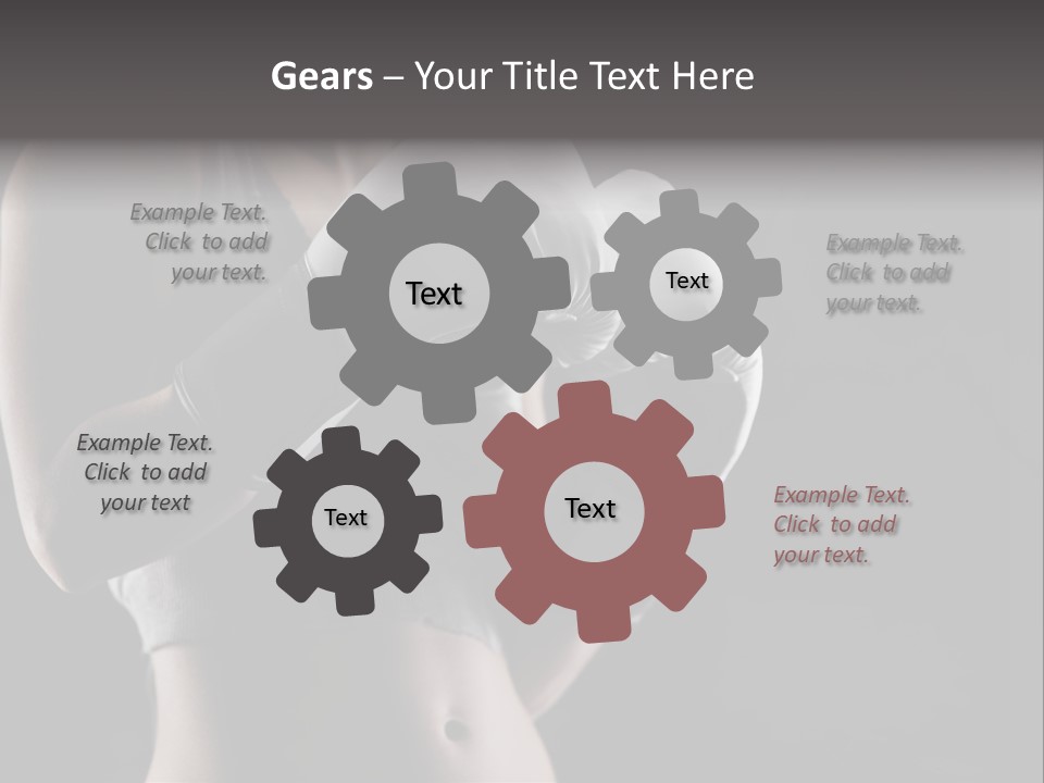 Copy Space Girl Horizontal PowerPoint Template