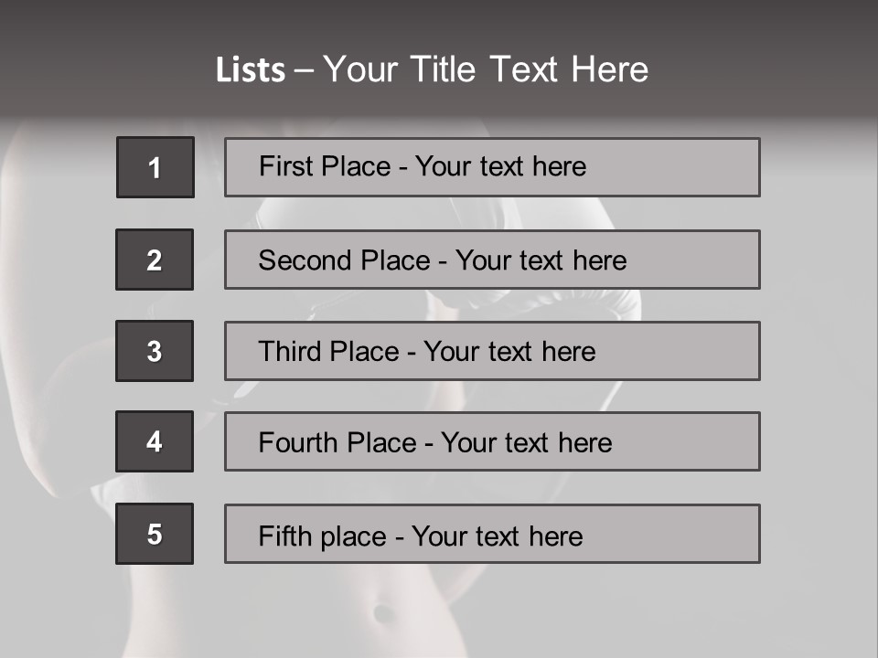 Copy Space Girl Horizontal PowerPoint Template