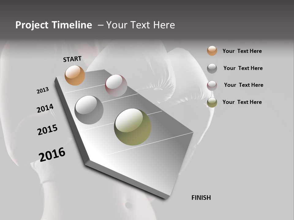 Copy Space Girl Horizontal PowerPoint Template