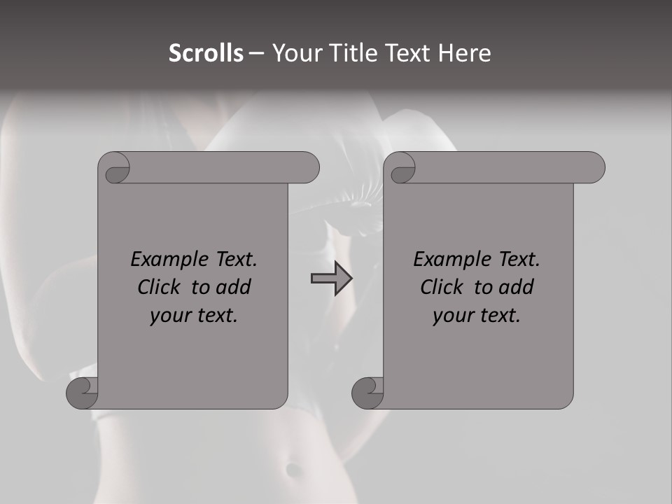 Copy Space Girl Horizontal PowerPoint Template