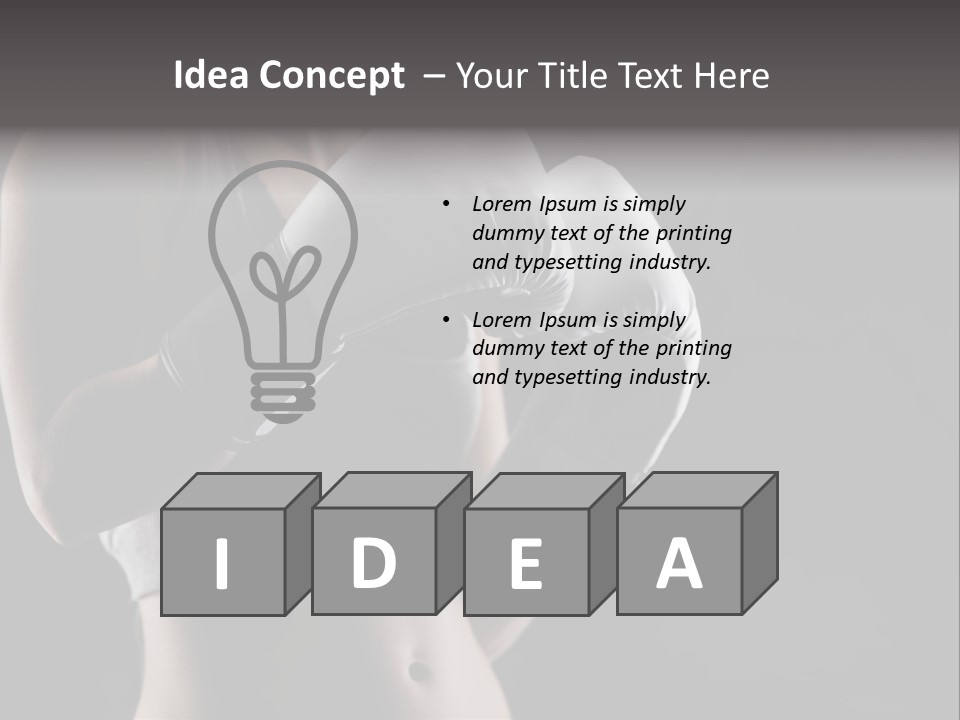 Copy Space Girl Horizontal PowerPoint Template