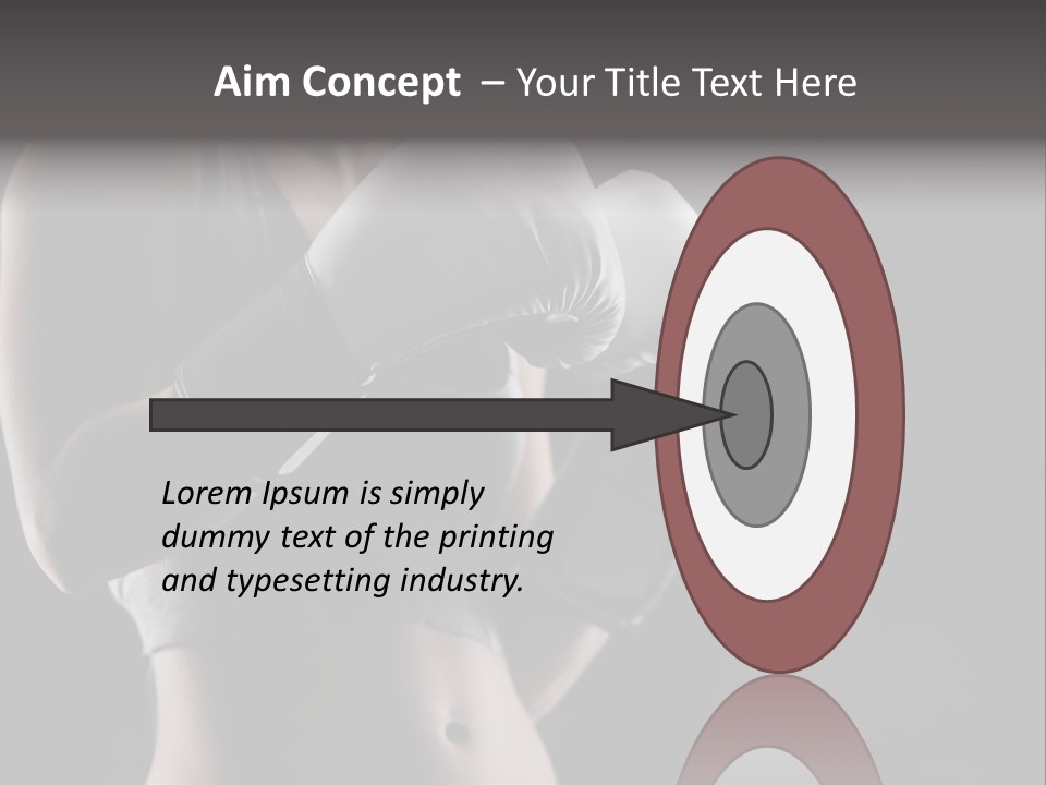 Copy Space Girl Horizontal PowerPoint Template