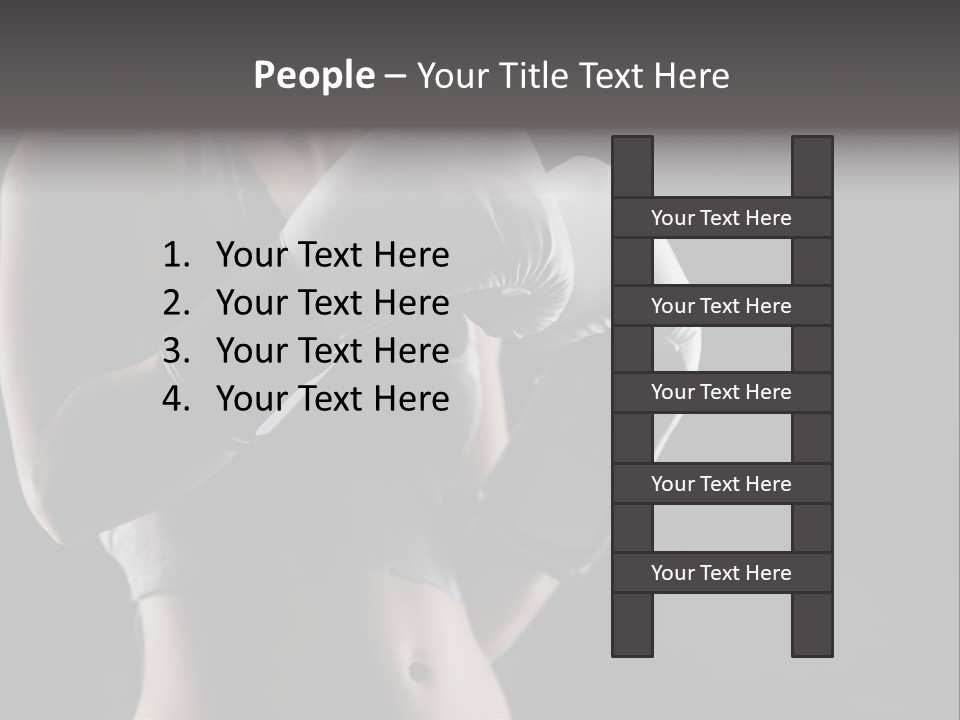 Copy Space Girl Horizontal PowerPoint Template