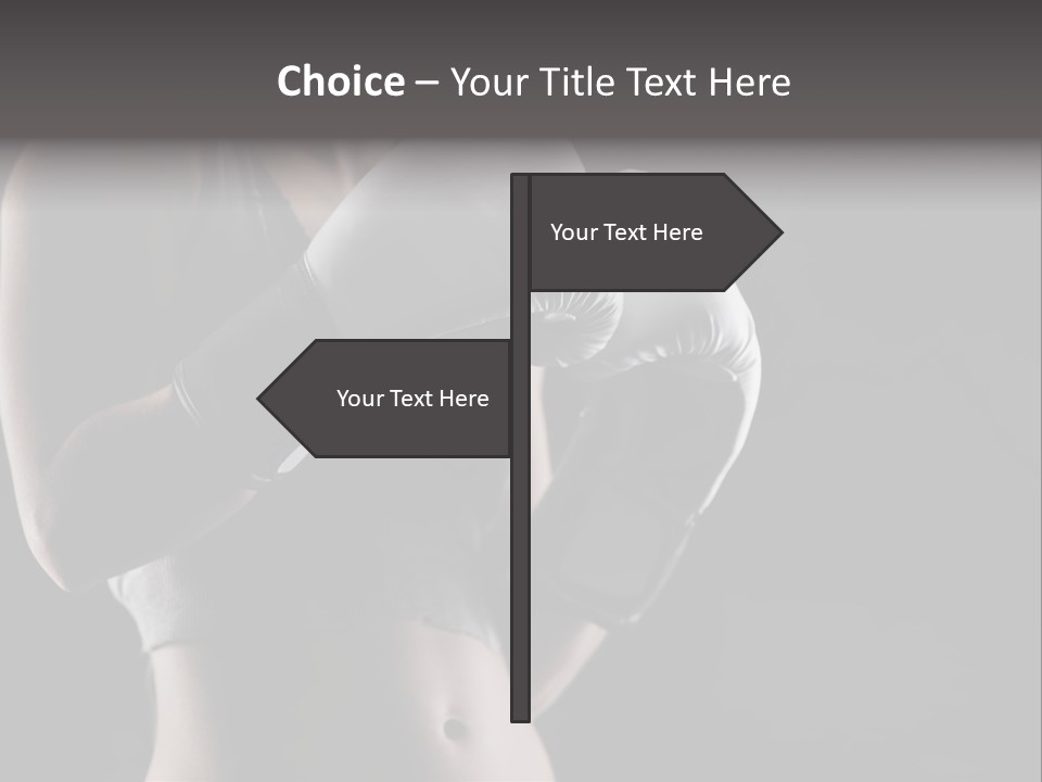 Copy Space Girl Horizontal PowerPoint Template