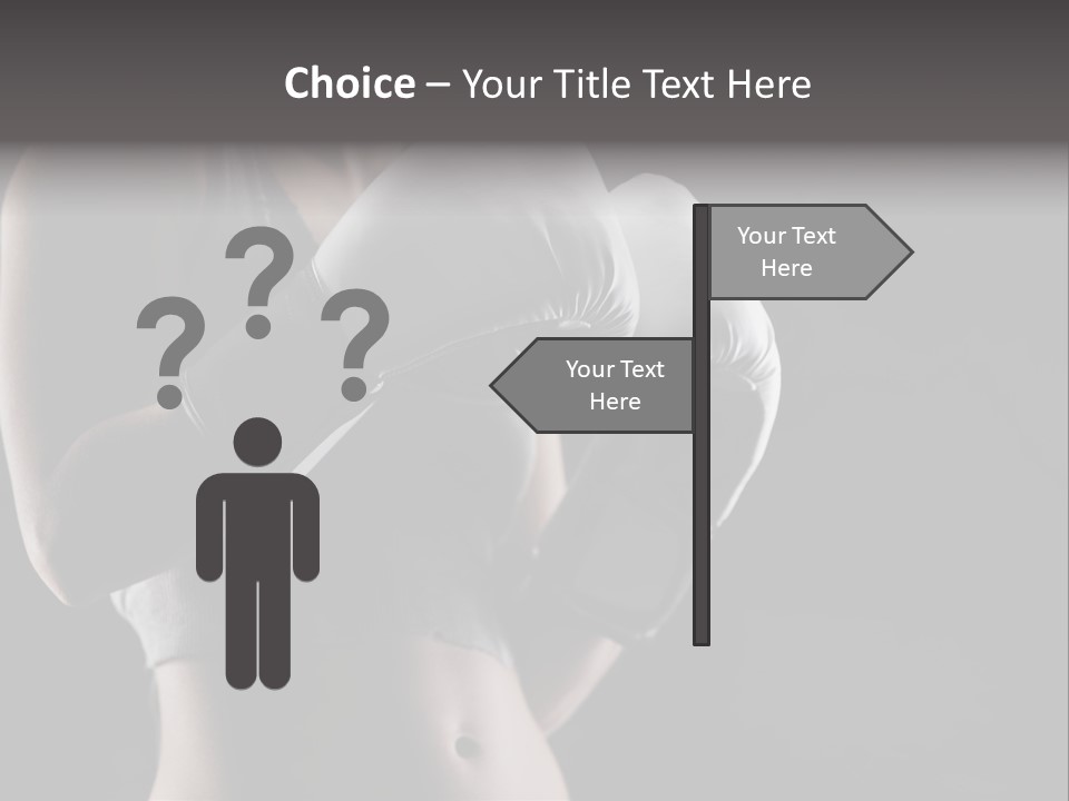 Copy Space Girl Horizontal PowerPoint Template