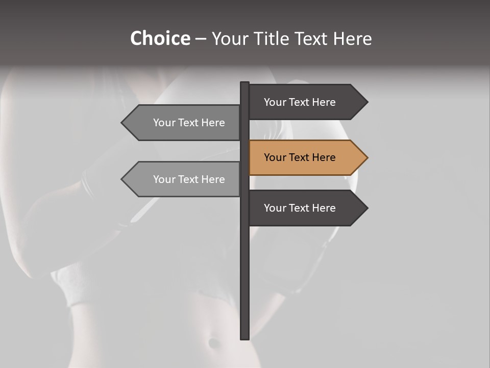 Copy Space Girl Horizontal PowerPoint Template