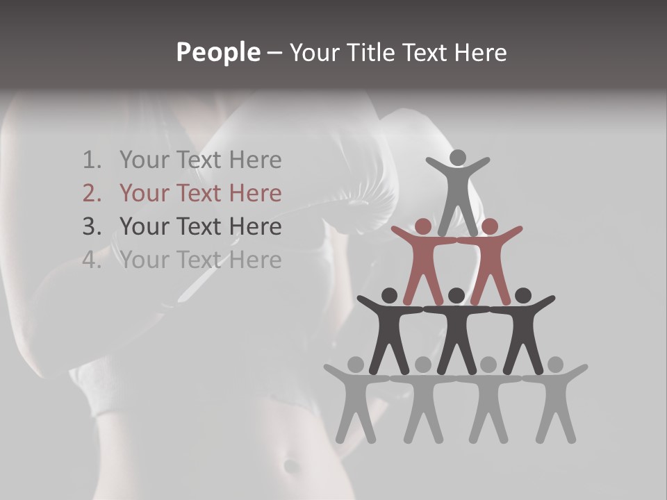 Copy Space Girl Horizontal PowerPoint Template