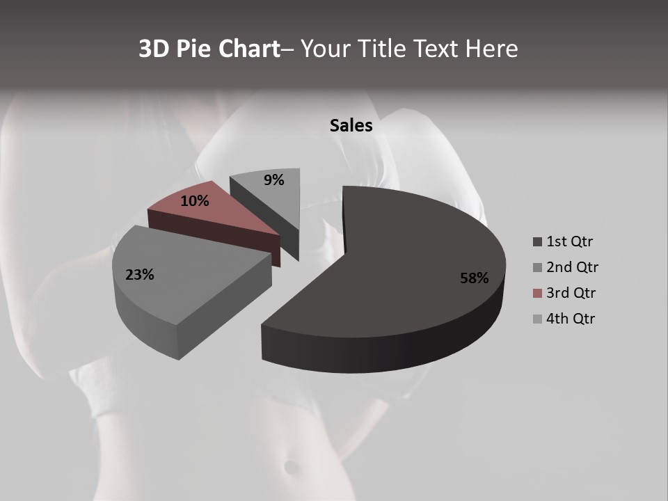 Copy Space Girl Horizontal PowerPoint Template